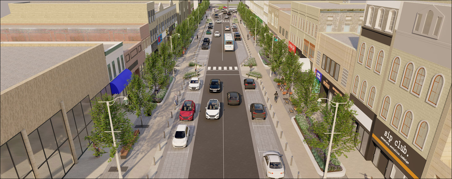 Streetscape View of Wyndham Street North